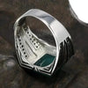 SIEGELRING HERREN SILBER GRAVIERT ONYX STEIN - Königlicher Siegelring