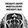 HERREN SIEGELRING EDELSTAHL KING KRONE - Königlicher Siegelring
