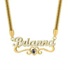 KETTE MIT BILD IM STEIN GOLD UND DIAMANT - KETTE MIT NAMEN - Königlicher Siegelring