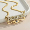 KETTE MIT BILD IM STEIN GOLD UND DIAMANT - KETTE MIT NAMEN - Königlicher Siegelring