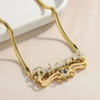 KETTE MIT BILD IM STEIN GOLD UND DIAMANT - KETTE MIT NAMEN - Königlicher Siegelring