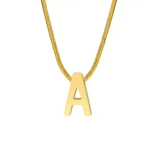 KETTE MIT BUCHSTABEN GOLD FARBE - Königlicher Siegelring