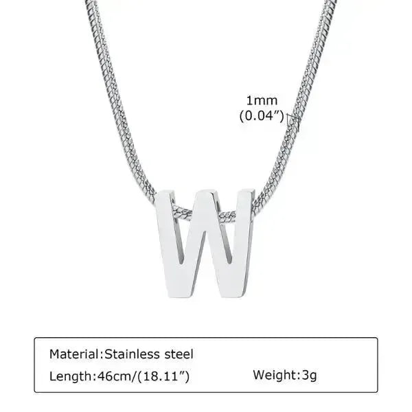KETTE MIT BUCHSTABEN SILBER FARBE - Königlicher Siegelring