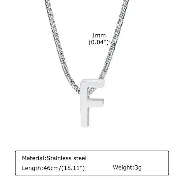 KETTE MIT BUCHSTABEN SILBER FARBE - Königlicher Siegelring