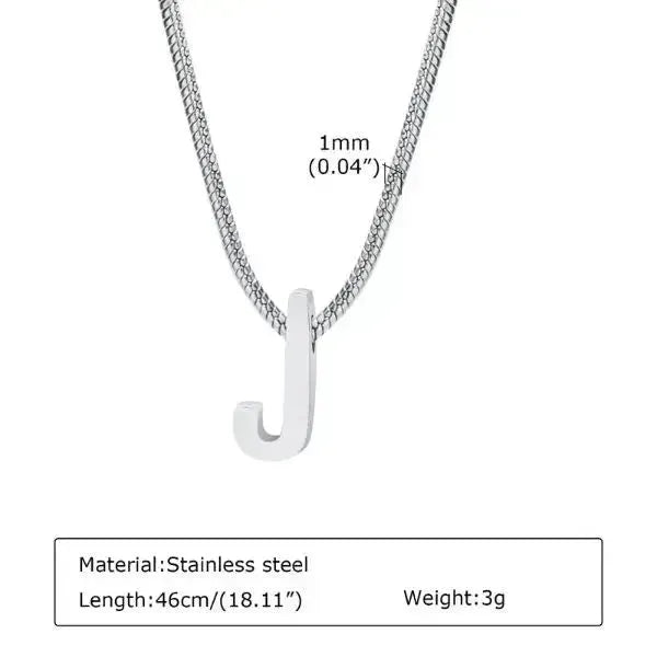 KETTE MIT BUCHSTABEN SILBER FARBE - Königlicher Siegelring