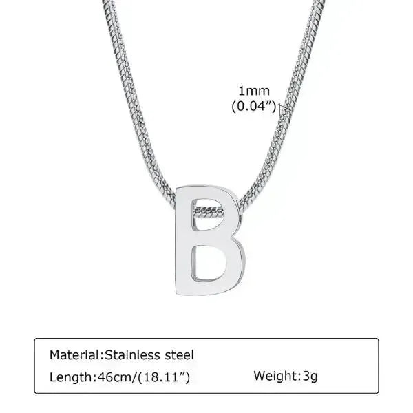KETTE MIT BUCHSTABEN SILBER FARBE - Königlicher Siegelring