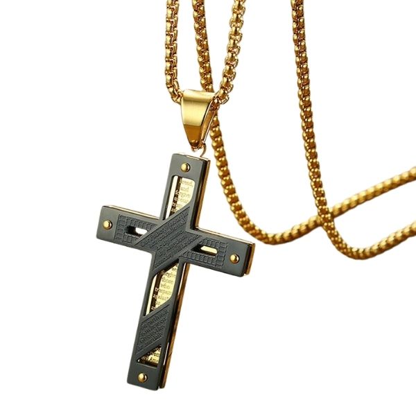 kette-mit-kreuz-herren-damen-königskette-gold-silber-halskette