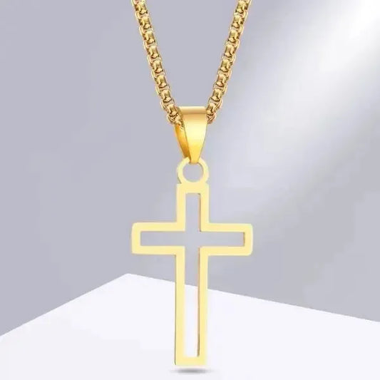 KETTE MIT KREUZ UND KÖNIGSKETTE FÜR HERREN UND DAMEN - Königlicher Siegelring