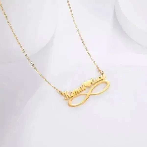 KETTE MIT NAMEN GOLD UND SILBER INFINITY ZEICHEN - Königlicher Siegelring