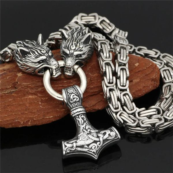 konigskette-silber-herren-thors-hammer-kette-mit-halskette