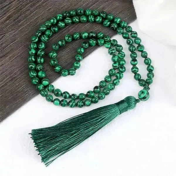 MALA KETTE - GRÜN PERLENKETTE HERREN UND DAMEN - Königlicher Siegelring