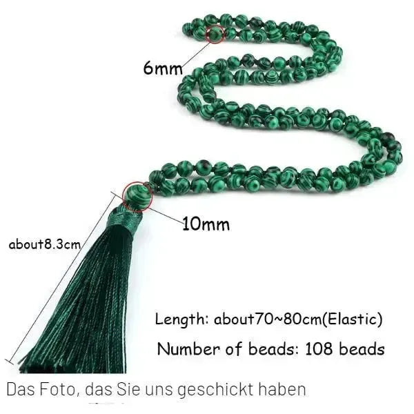 MALA KETTE - GRÜN PERLENKETTE HERREN UND DAMEN - Königlicher Siegelring