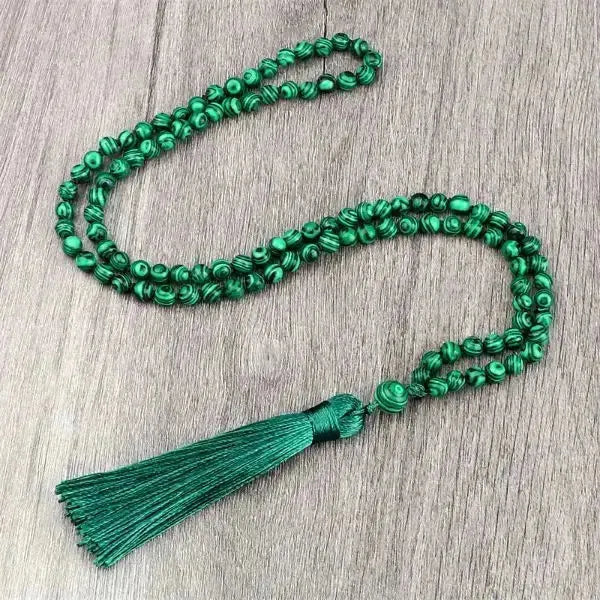 MALA KETTE - GRÜN PERLENKETTE HERREN UND DAMEN - Königlicher Siegelring