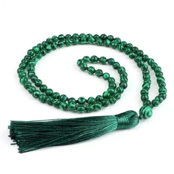 MALA KETTE - GRÜN PERLENKETTE HERREN UND DAMEN - Königlicher Siegelring