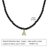 PERLENKETTE DAMEN SCHWARZ - KETTE MIT NAMEN - Königlicher Siegelring