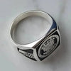PERSONALISIERTER SIEGELRING IN QUADRATISCHER FORM AUS STERLING SILBER - Königlicher Siegelring