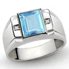 SIEGELRINGE SILBER MIT DIAMANTEN UND BLAUER TOPAS BESETZT - Königlicher Siegelring