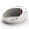 RINGE SIEGELRING SILBER MIT DIAMANTEN UND RUBINEN BESETZT - Königlicher Siegelring