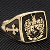 SIEGELRING ANFERTIGEN LASSEN AUS MASSIVEM GOLD MIT FAMILIENWAPPEN 10-14K - Königlicher Siegelring