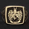 SIEGELRING ANFERTIGEN LASSEN AUS MASSIVEM GOLD MIT FAMILIENWAPPEN 10-14K - Königlicher Siegelring