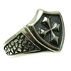 SIEGELRING AUS 925ER STERLING-SILBER MIT SCHILD MALTESERKREUZ - Königlicher Siegelring
