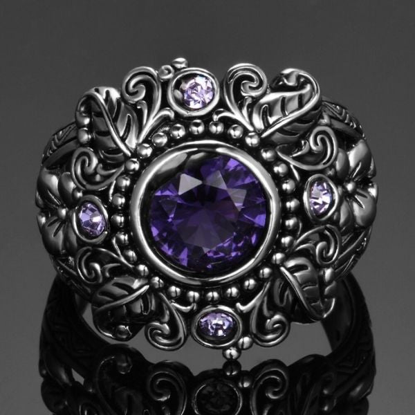 siegelring-damen-Silber-Amethyst-der-zirkonia-Stein-der-Weisheit-mit