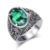 SIEGELRING DAMEN AUS STAHL MIT 20 MM OVALEM GLASSTEIN - Königlicher Siegelring