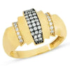 SIEGELRING DAMEN GOLD 14 KARAT BAGUETTE MIT ZIRKONIA PAVEE - Königlicher Siegelring