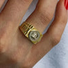 SIEGELRING DAMEN GOLD 14 KARAT SYMBOL EMBLEM MEDUSA - Königlicher Siegelring