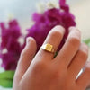 SIEGELRING DAMEN PERSONALISIEREN MIT MASSIVEM GOLD ODER SILBER - Königlicher Siegelring