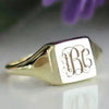 SIEGELRING DAMEN PERSONALISIEREN MIT MASSIVEM GOLD ODER SILBER - Königlicher Siegelring