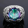 SIEGELRING DAMEN SILBER EDELSTEIN MYSTIC TOPAS - Königlicher Siegelring