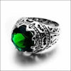 SIEGELRING DAMEN SILBER SUBLIME EMERALD IM ZENTRUM GELEGEN - Königlicher Siegelring