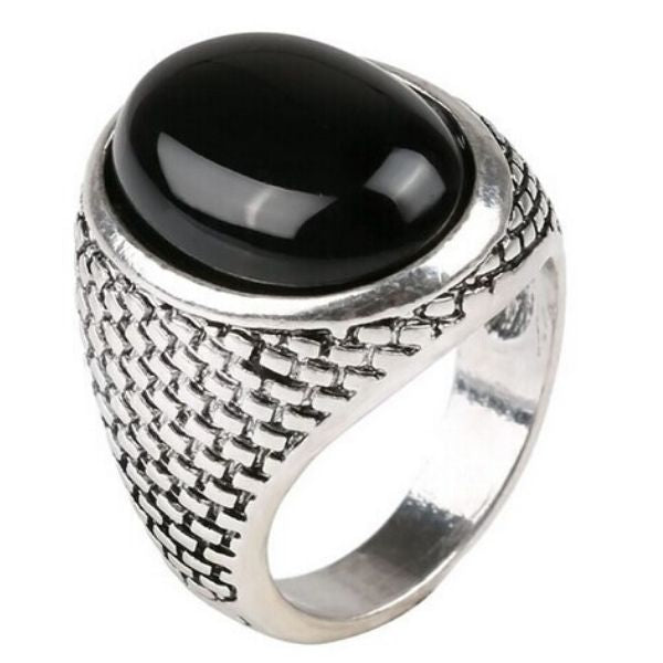     siegelring-herren-aus-zinklegierungmitschwarzem-onyx-stein