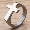 SIEGELRING HERREN DAMEN EDELSTAHL SYMBOL DES OPFERS DAS KREUZ - Königlicher Siegelring