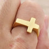 SIEGELRING HERREN DAMEN EDELSTAHL SYMBOL DES OPFERS DAS KREUZ - Königlicher Siegelring