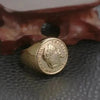 SIEGELRING HERREN EDELSTAHL NAPOLEON BONAPARTE KAISER - Königlicher Siegelring