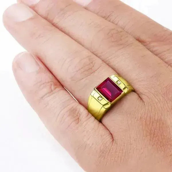 SIEGELRING HERREN GOLD 8 KARAT GELBGOLD KOMPLEXITÄT UND MINIMALISMUS - Königlicher Siegelring