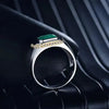 SIEGELRING HERREN GOLD SMARAGD DIAMANT 18K WEISSGOLD - Königlicher Siegelring