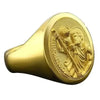 SIEGELRING HERREN GOLD SAINT CHRISTOPHER 18 KARAT GELBGOLD - Königlicher Siegelring
