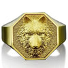 SIEGELRING HERREN GOLD WOLFSKOPF DER GEIST DES KRIEGES UND DER FREIHEIT - Königlicher Siegelring