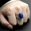 SIEGELRING HERREN MIT EINEM TIEFBLAUEN LAPISLAZULI-STEIN - Königlicher Siegelring