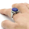 SIEGELRING HERREN MIT EINEM TIEFBLAUEN LAPISLAZULI-STEIN - Königlicher Siegelring