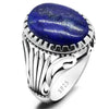 SIEGELRING HERREN MIT EINEM TIEFBLAUEN LAPISLAZULI-STEIN - Königlicher Siegelring
