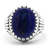 SIEGELRING HERREN MIT EINEM TIEFBLAUEN LAPISLAZULI-STEIN - Königlicher Siegelring
