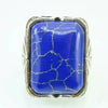 SIEGELRING HERREN SILBER MASSIV HANDGEFERTIGT AUS LAPIS-LAZULI STEIN - Königlicher Siegelring