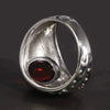 SIEGELRING HERREN SILBER MIT DEM STEIN GRANAT UND ONYX - Königlicher Siegelring