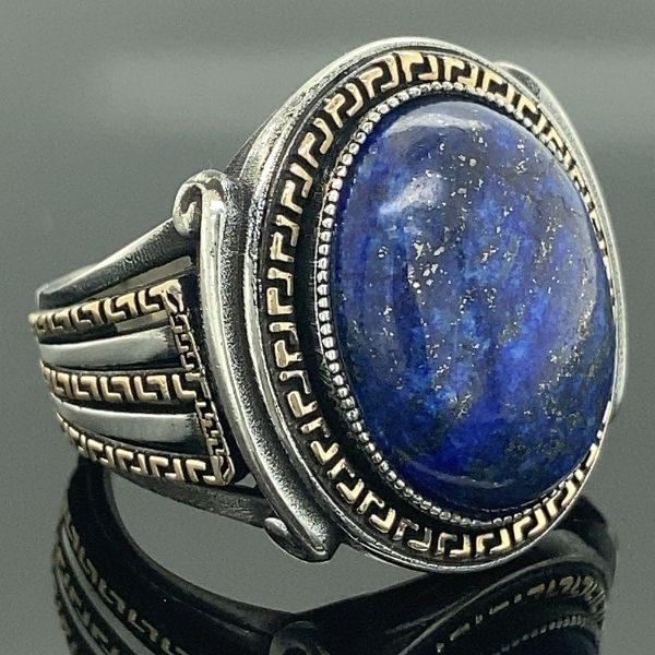     siegelring-herren-silber-mit-einer-oberflache-in-lapis-lazuli-stein-ovale-ringe
