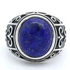 SIEGELRING HERREN SILBER MIT LAPIS LAZULI 12*14 MM (9 GR) - Königlicher Siegelring