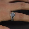 SIEGELRING HERREN SILBER ONYX-STEIN KETTE UMGEBEN - Königlicher Siegelring